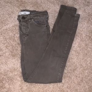 Army color top shop skinny jeans